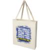 Madras 140 g/m² GRS recycled cotton gusset tote bag 12L