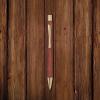 Ballpen with wooden coating