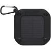 Solo 3W IPX5 RCS recycled plastic solar Bluetooth® speaker with carabiner