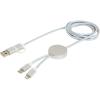 Alasia 5-in-1 recycled aluminium and plastic 150 cm data sync and 27W fast charge cable