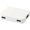 Gaia 4-port USB hub with USB-A and Type-C output and dual input - made from recycled plastic