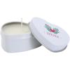 Blissful heart-shaped tin candle with vanilla aroma