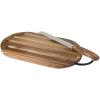 Prestige acacia wood chopping board with bread knife