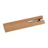 Aluminium push pen with bamboo gripzone