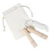 Denise wooden skipping rope in cotton pouch