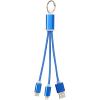 Metal 3-in-1 charging cable with keychain