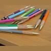 Ball pen with cork grip zone