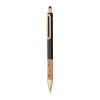 Ball pen with cork grip zone