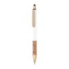 Ball pen with cork grip zone