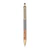 Ball pen with cork grip zone