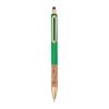 Ball pen with cork grip zone