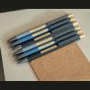 Recycled aluminium pen with bamboo window