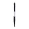 Plastic ball pen with rubber grip zone