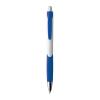 Plastic ball pen with rubber grip zone
