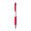 Plastic ball pen with rubber grip zone