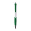 Plastic ball pen with rubber grip zone