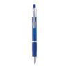 Frosted plastic ball pen with rubber grip zone