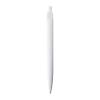 White plastic ball pen with coloured clip