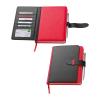 Notebook with business card compartments