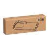 Metal USB stick with carabiner - 8GB
