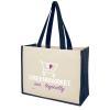 Varai 320 g/m² canvas and jute shopping tote bag 23L