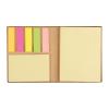 Sticky marker and sticky note book in a cork envel