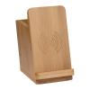 Bamboo wireless charger with pen holder