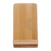 Bamboo wireless charger with pen holder