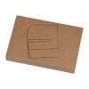 Metal business card holder with cork surface