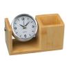 bamboo pencil case with analogue clock