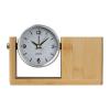 bamboo pencil case with analogue clock