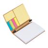 Notebook with pen and sticky notes