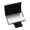 Business card holder with artificial leather cover