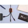 SCX.design C38 40W 5-in-1 rPET light-up logo charging cable with squared wooden casing