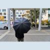RPET stick umbrella with bamboo handle