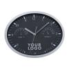Wall clock with hygrometer and thermometer