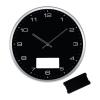 Wall clock with silver frame and click system