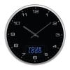 Wall clock with silver frame and click system