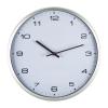Wall clock with silver frame and click system