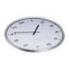 Wall clock with silver frame and click system