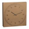 Wall clock with silver frame and click system