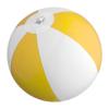 Bicoloured mini beach ball with 21.5 cm segments.