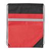 Non-woven gym bag including reflectable stripe