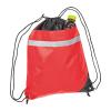 Non-woven gym bag including reflectable stripe