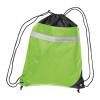 Non-woven gym bag including reflectable stripe