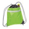 Non-woven gym bag including reflectable stripe