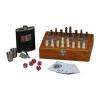 Playset with hip flask, chess and card game