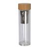 Glass bottle with bamboo lid and 420 ml capacity
