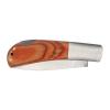 Folding knife with wooden handle