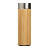 Stainless steel mug with tea strainer in bamboo lo